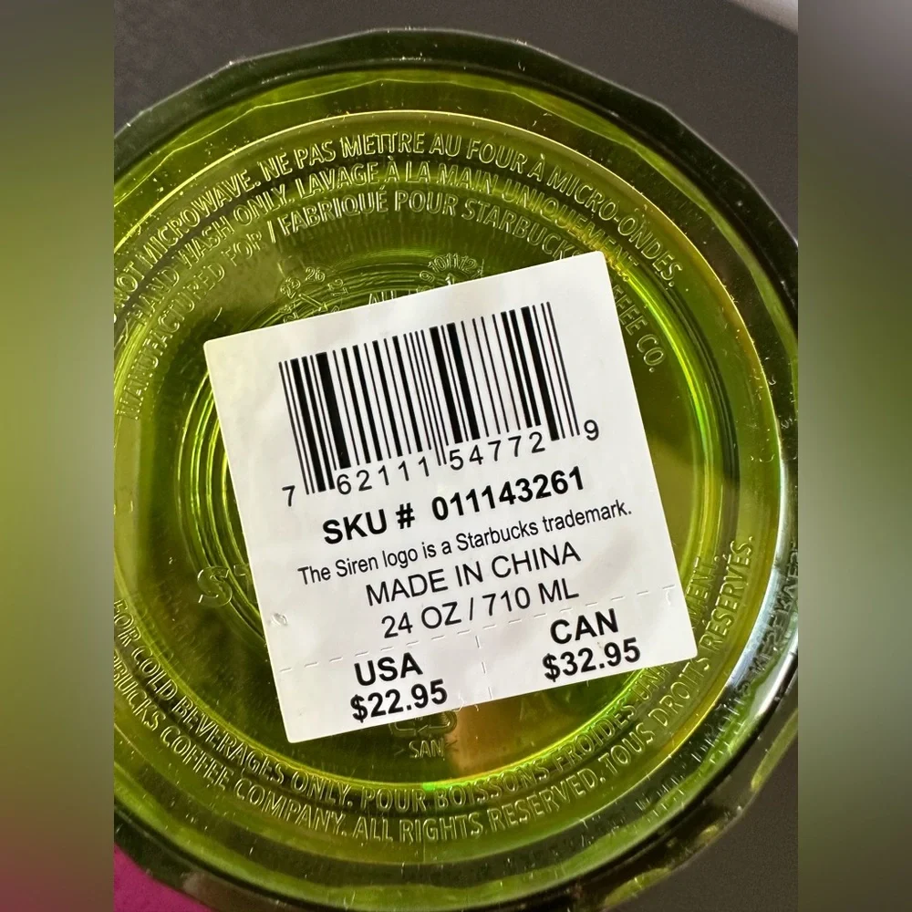 Starbucks Lime Kaleidoscope‎ Cold Cup (24 oz)
